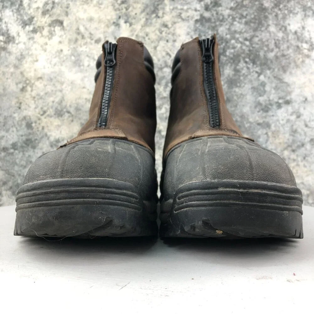 Propet Men's Size 11.5 X(3E) Blizzard Mid Zip Brown Leather 3M Insulated Boots